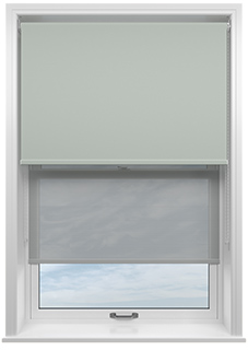 Rimini (Blackout), Grey & Optima Alto - Double Roller Blind